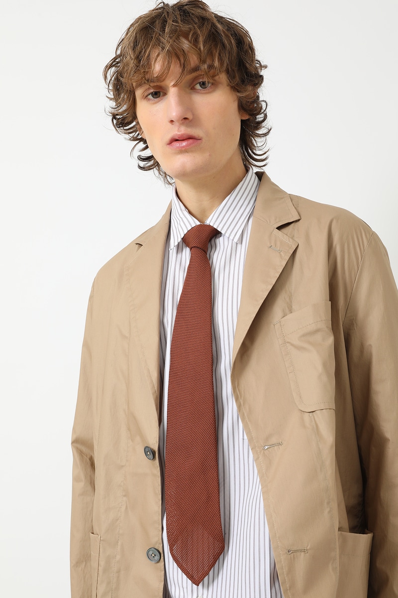 シルクジャカード 3フォールドタイ 詳細画像 ブラウン