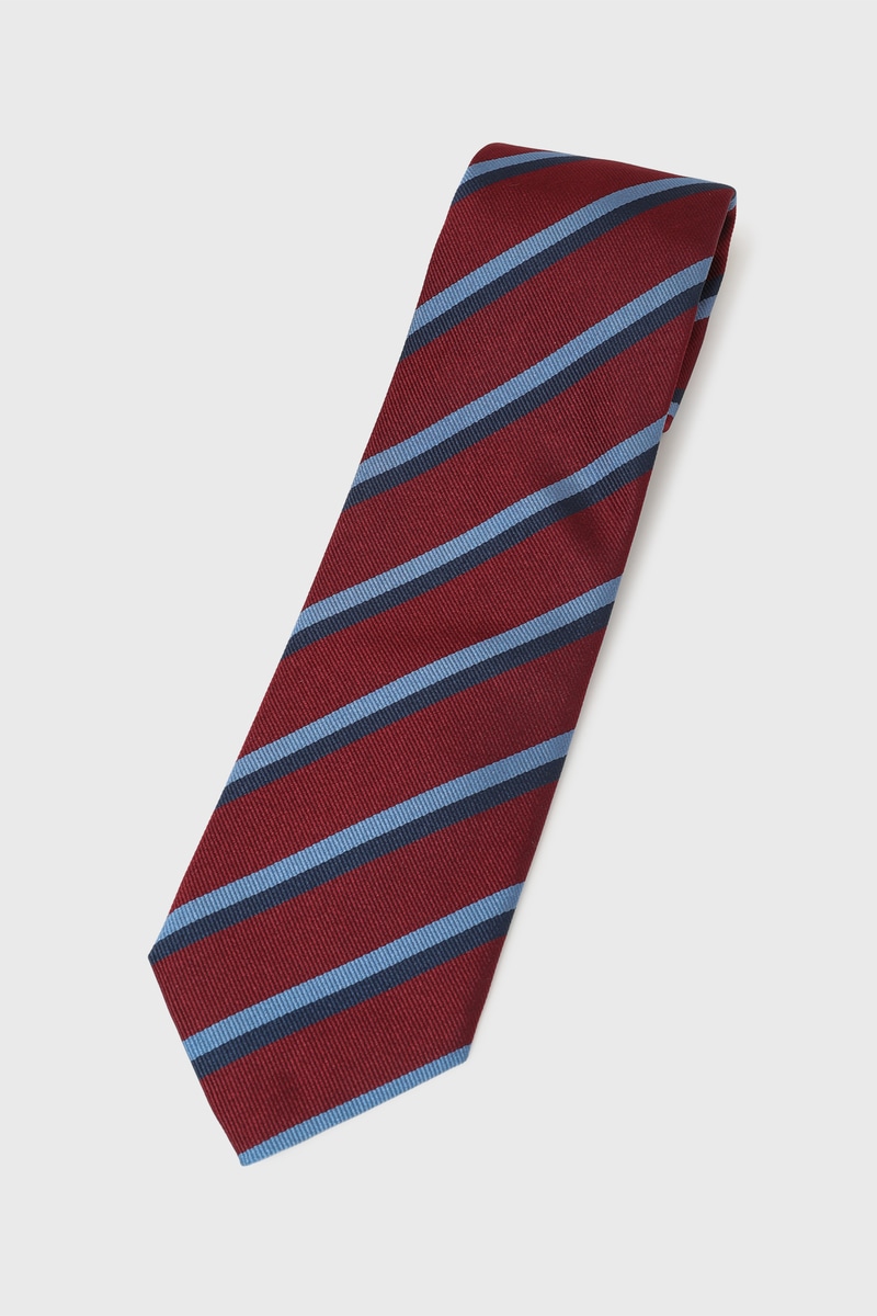 シルクジャカード 3フォールドタイ 詳細画像 バーガンディ