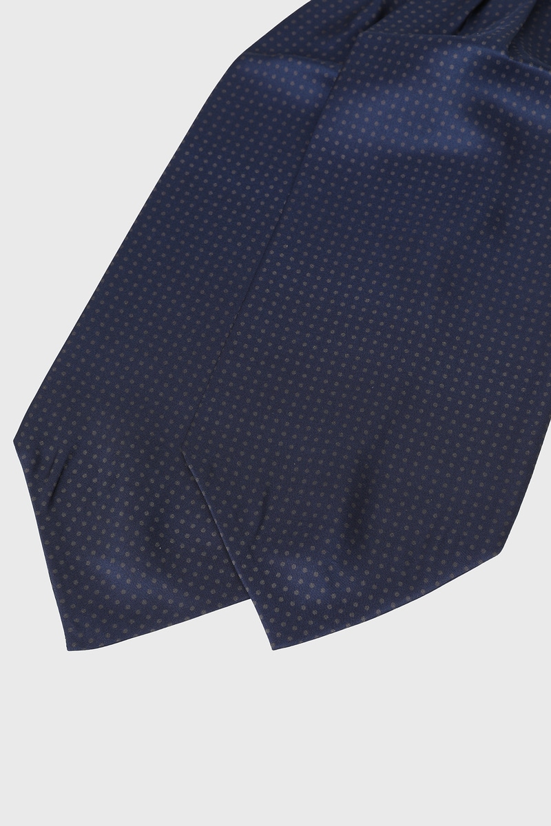 シルクアスコットタイ（ブルー） 詳細画像 ブルー