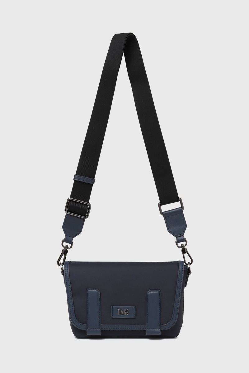 JS 軽量ナイロン×牛革  ミニショルダーバッグ