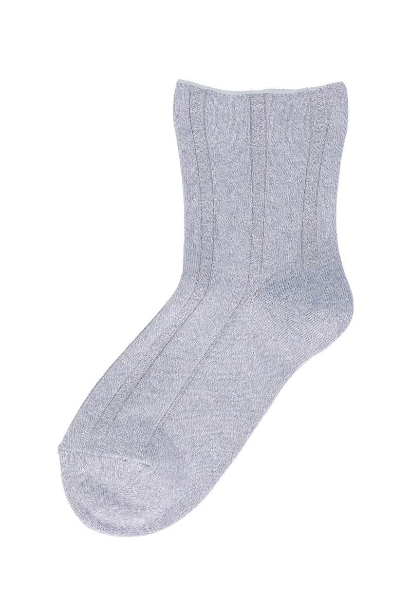 【WOMEN】口ゴムゆったり オーガニックコットン混 リンクス ソックス 詳細画像 ライトグレー