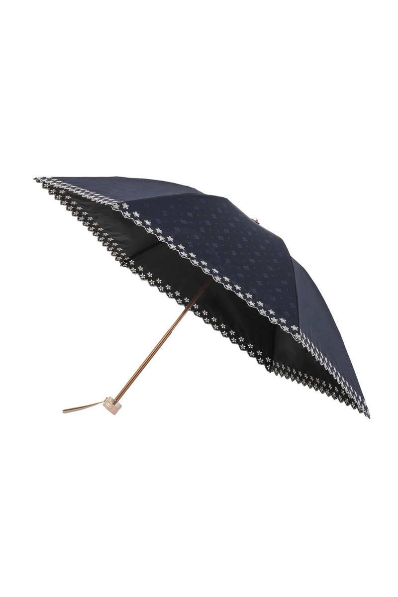 JS DDドットジャガード 一級遮光 晴雨兼用折りたたみ傘