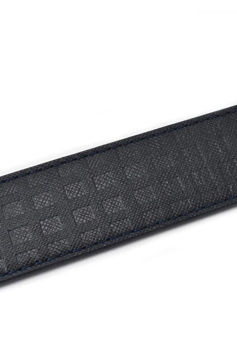 【MEN】牛革　ダックスチェック型押しベルト 詳細画像 ブラック