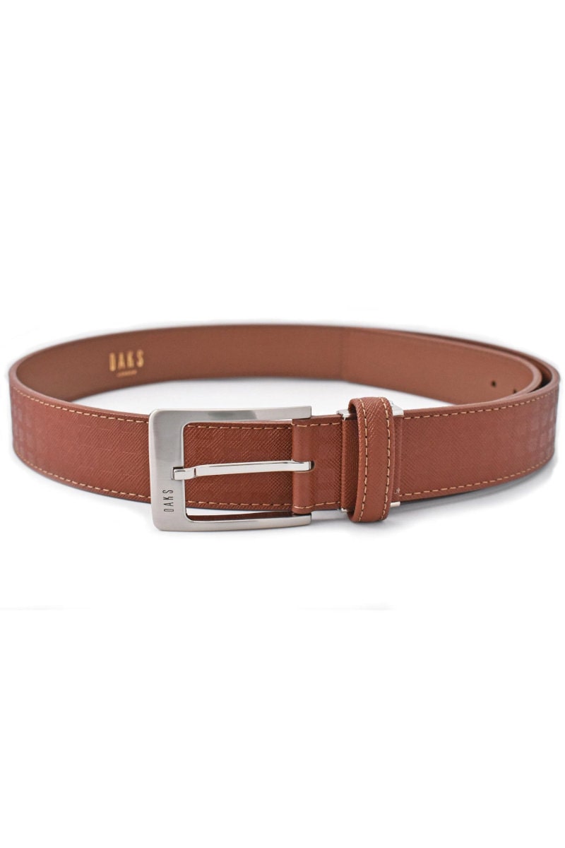 JS 【MEN】牛革　ダックスチェック型押しベルト