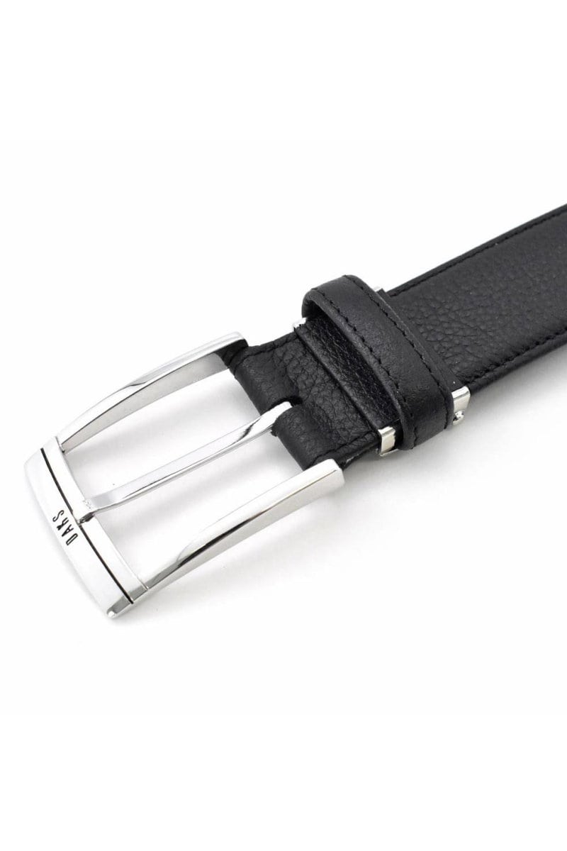 【MEN】刻印バックルロゴ牛革ビジネスベルト 詳細画像 ブラック