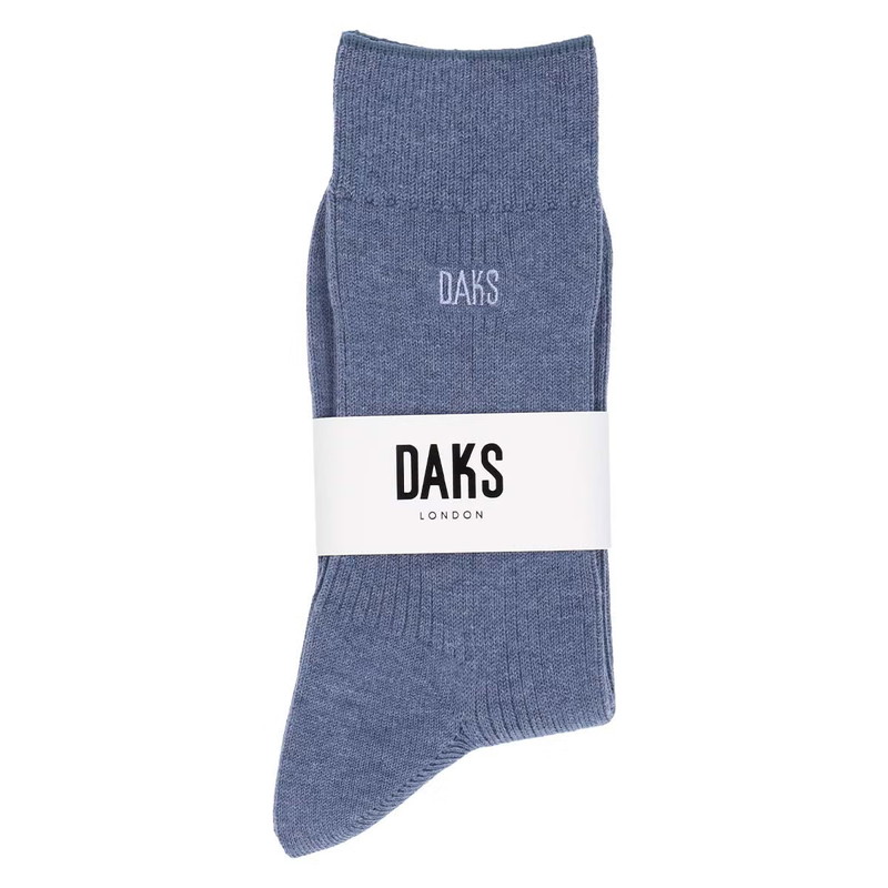 【消臭加工】ずり落ちにくいリブクルー丈ソックス 詳細画像 コバルト