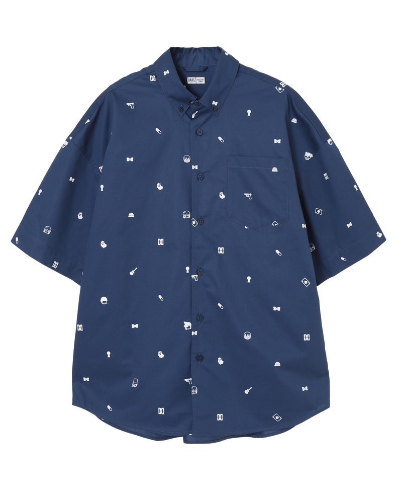 JS 「DAKS」×『名探偵コナン』総柄プリント半袖シャツ