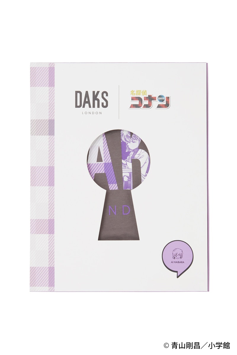 「DAKS」&times;『名探偵コナン』ロゴ半袖Tシャツ 詳細画像 グレー(灰原哀)