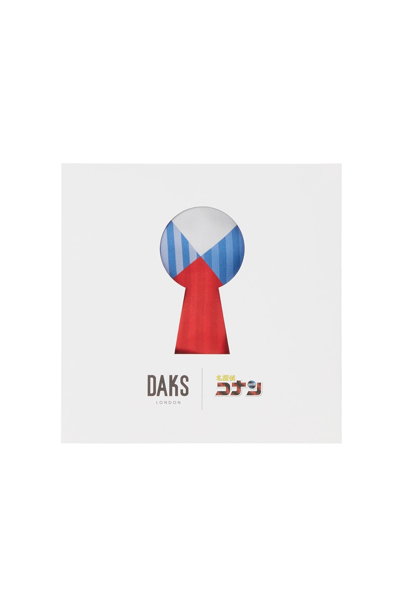 「DAKS」&times;『名探偵コナン』チェックプリントスカーフ 詳細画像 ネイビー(江戸川コナン)