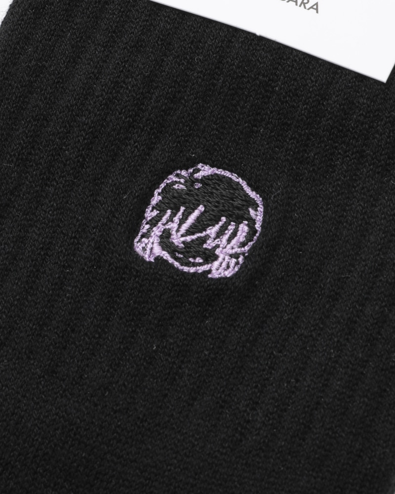 「DAKS」&times;『名探偵コナン』ワンポイント刺繍ソックス 詳細画像 ブラック(灰原哀)