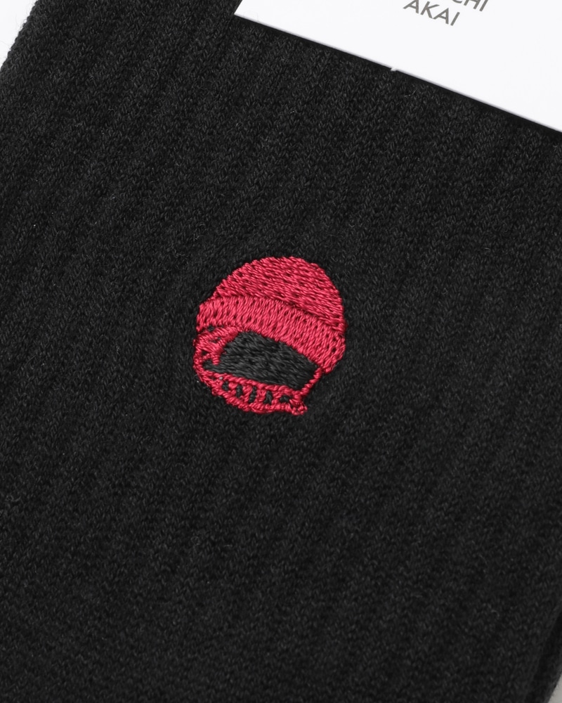 「DAKS」&times;『名探偵コナン』ワンポイント刺繍ソックス 詳細画像 ブラック(赤井秀一)