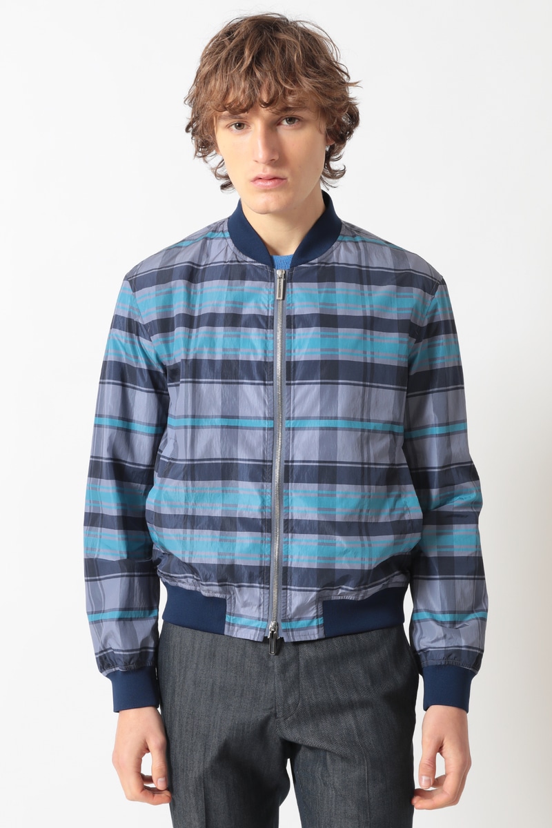 50thアニバーサリーチェック ナイロンブルゾン 詳細画像 50thブルーチェック